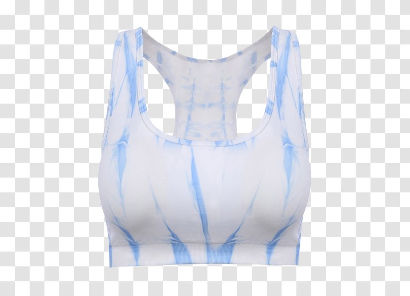 T-shirt Hoodie Sports Bra Blue - Flower - Tie Die Transparent PNG
