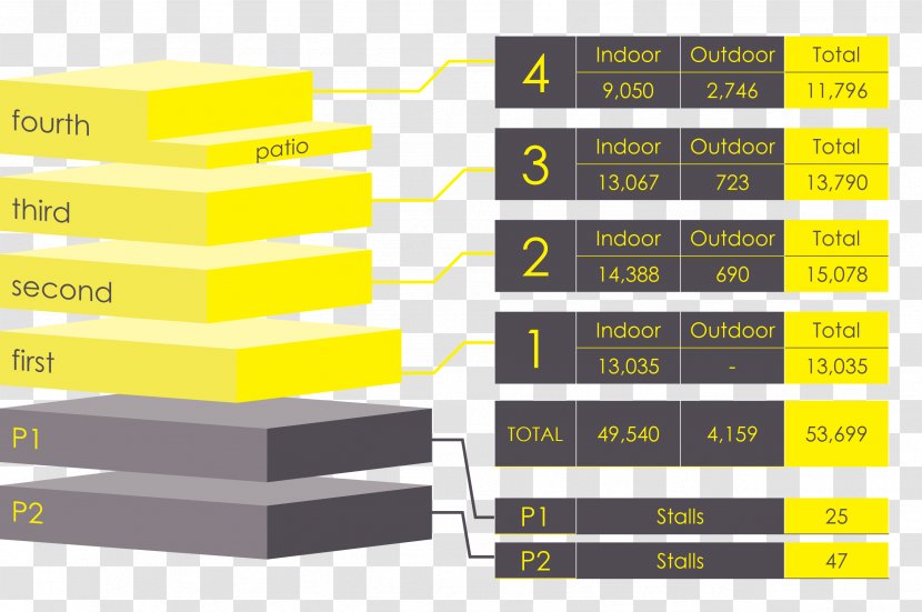 Flex Space Stacking Plan Building Floor - Yellow Transparent PNG