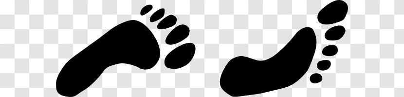 Footprint Bigfoot Clip Art - Monochrome Photography - Picture Of Footprints Transparent PNG
