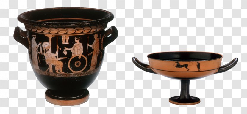 Krater Bowl Red-figure Pottery Painter Greek - Glass - Cup Transparent PNG