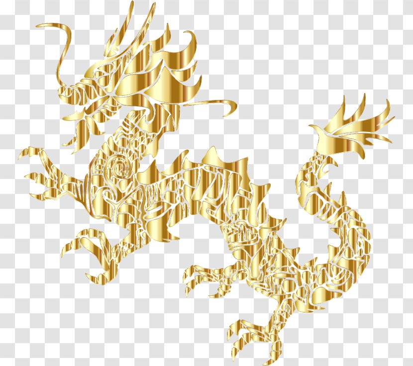 Chinese Dragon China Clip Art - Monster - Gold Circle Transparent PNG