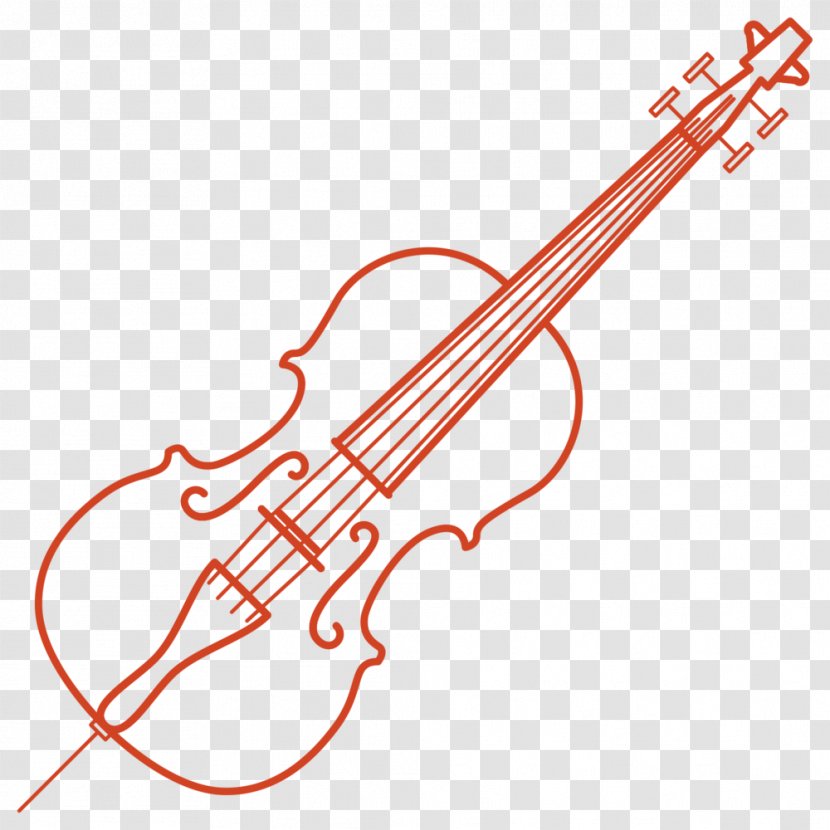 Violin Double Bass Musical Instruments Cello - Heart Transparent PNG