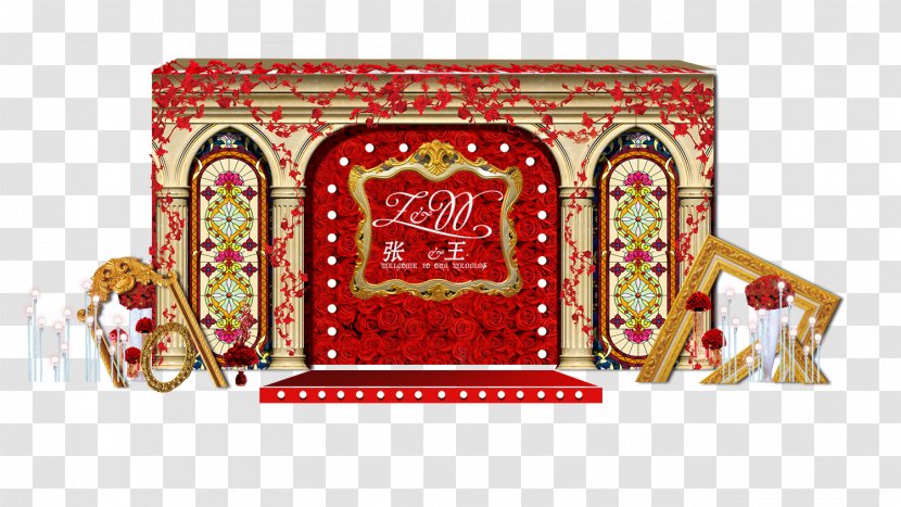Poster - Red - Continental Jinbaluoke Vintage Wedding Transparent PNG