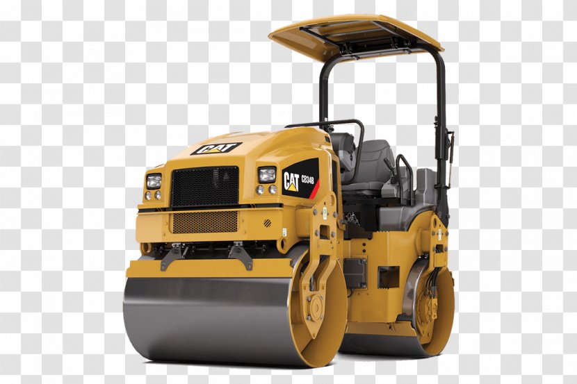 Caterpillar Inc. Road Roller Compactor Machine - Asphalt Concrete - Bomag Transparent PNG