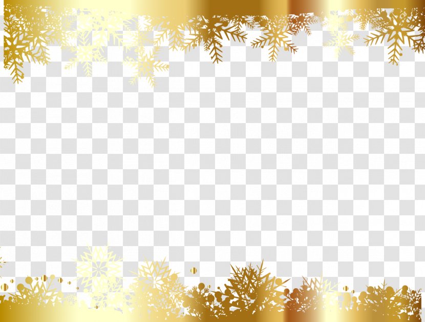 Snowflake Gold Wallpaper - Snow - Vector Painted Golden Snowflakes Transparent PNG
