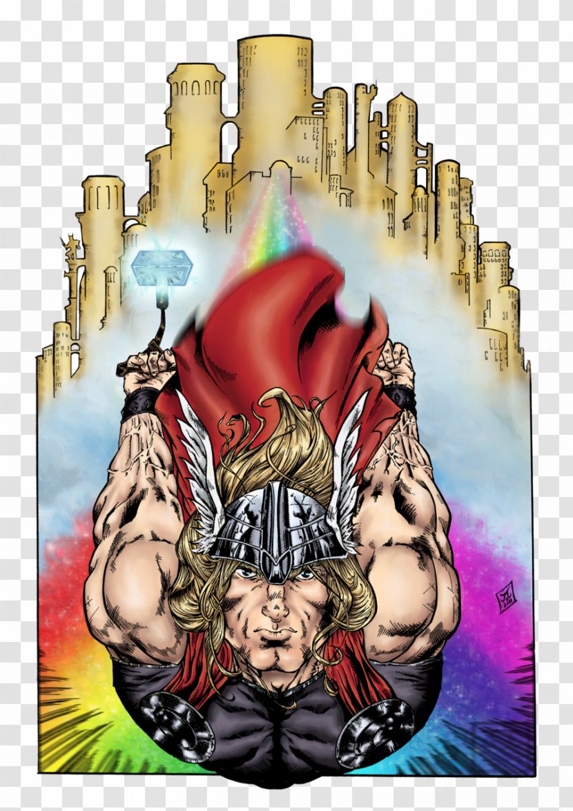 Thor Art YouTube Drawing Character - Poster - Bifrost Transparent PNG