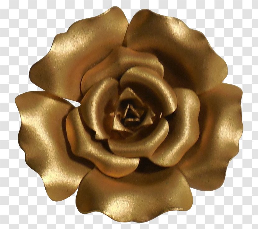 Earring Rose Metal Gold Jewellery - Petal - Flower Transparent PNG