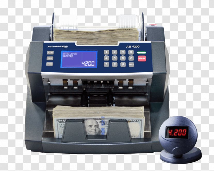 Banknote Counter Currency-counting Machine Contadora De Billetes Counterfeit Money - Bank Transparent PNG
