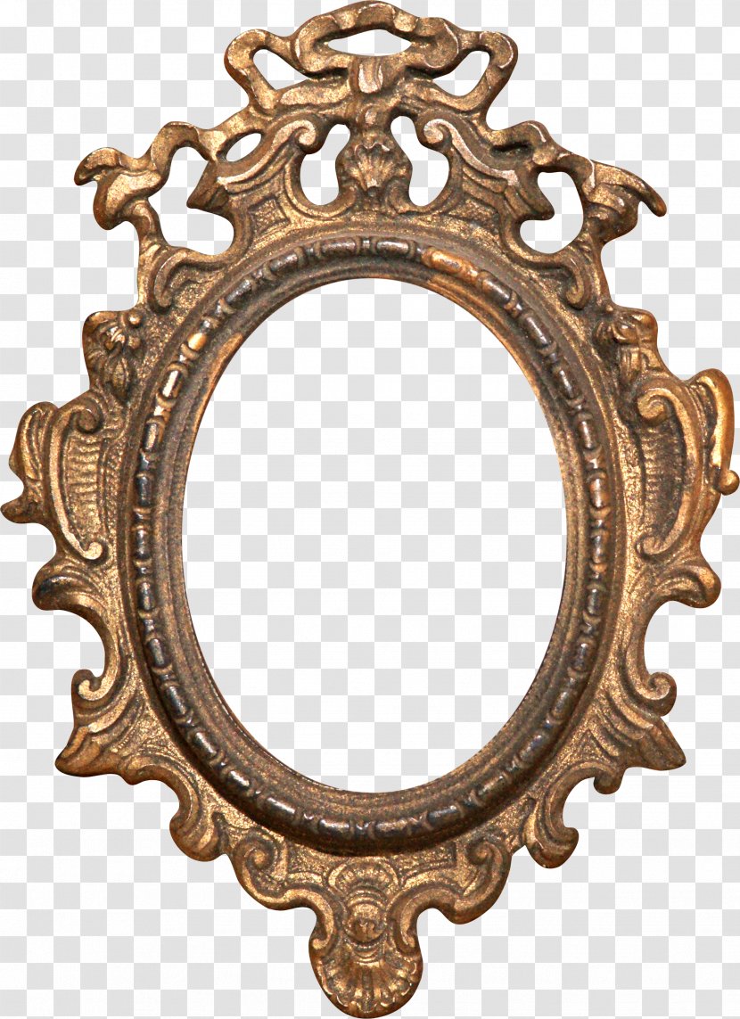 Mirror - Brass - Oval Transparent PNG