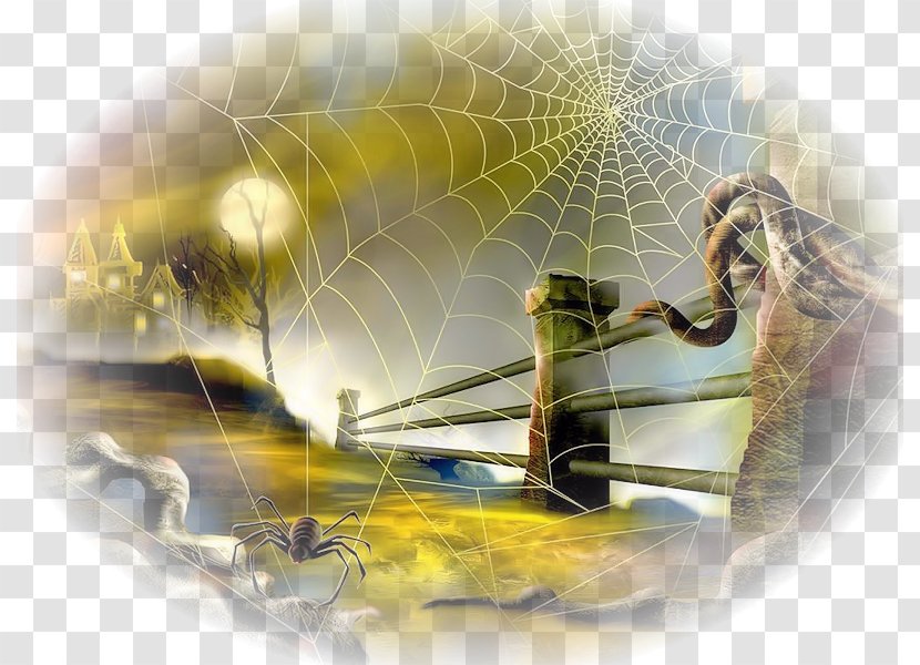 Spider Web Halloween Desktop Wallpaper - Sfondi Transparent PNG