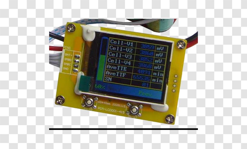 Microcontroller Battery Management System Lithium Iron Phosphate Polymer Electric - Liquidcrystal Display - Brushed Steel Transparent PNG