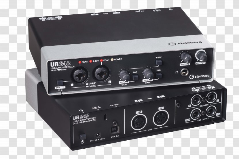 Microphone Steinberg Cubase UR242 Audio Interface - Modulator Transparent PNG