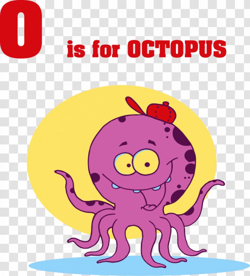 Octopus Clip Art - Flower - Cartoon Letter Transparent PNG