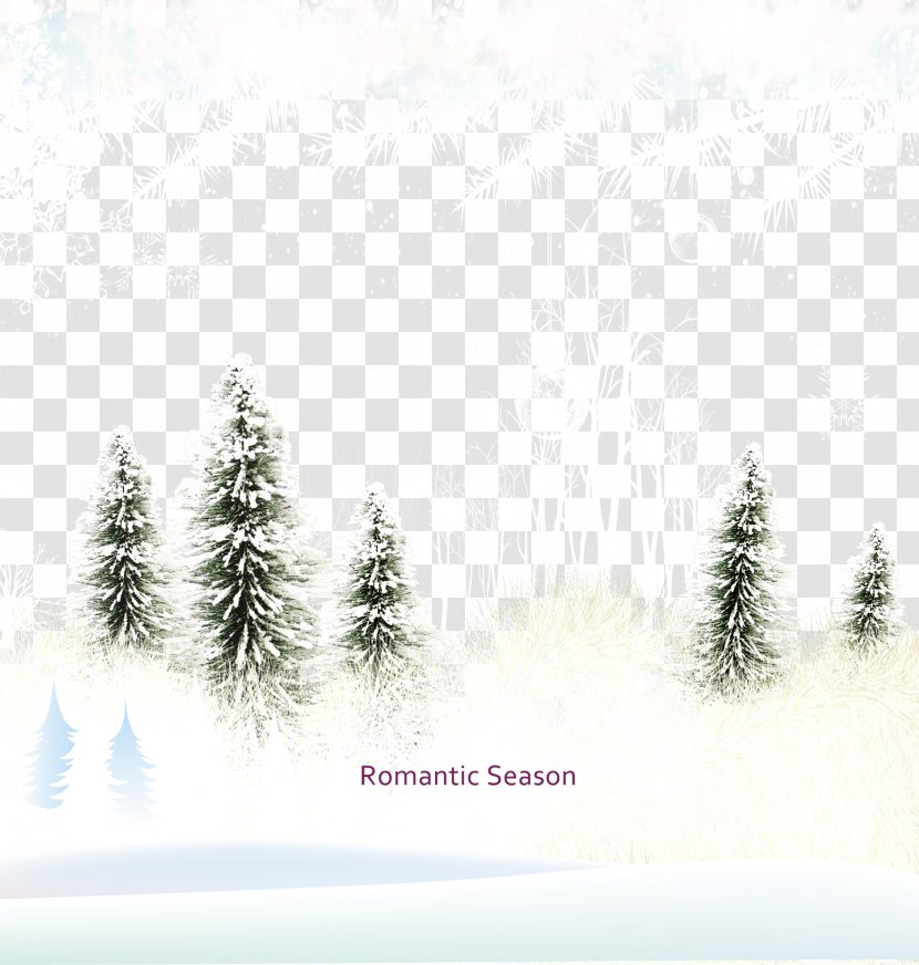 Snowflake Tree Computer File - Fluttering Snowflakes Transparent PNG