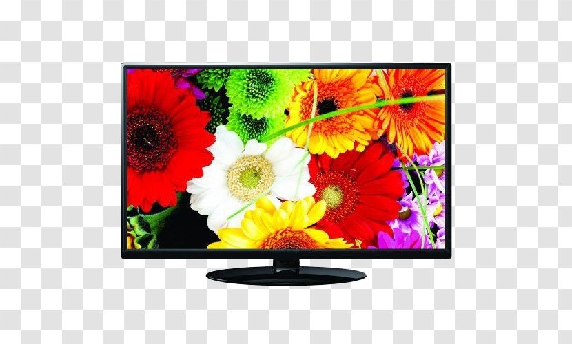 LED-backlit LCD High-definition Television Smart TV Set - Computer Monitors - Iron Stool Transparent PNG