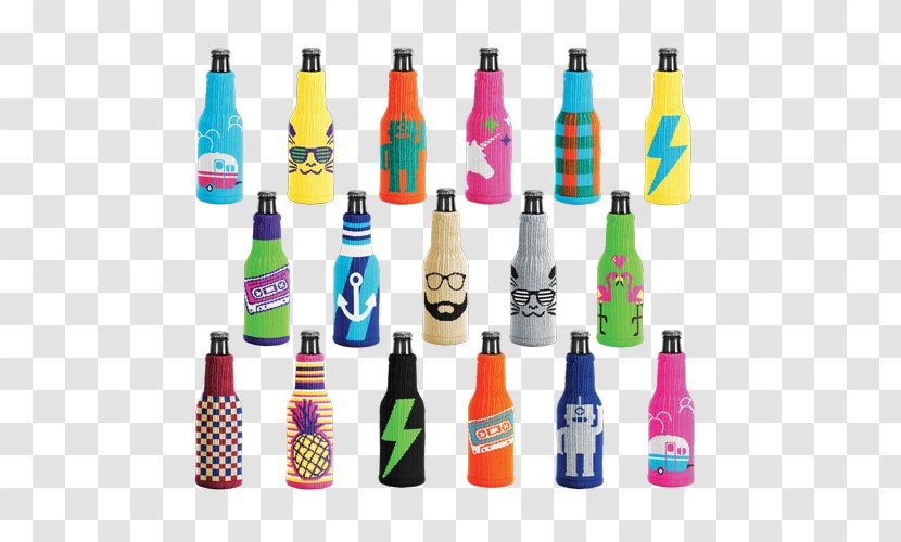 Plastic Bottle Koozie Beer Cooler Transparent PNG