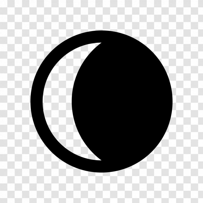 New Moon Lunar Phase Crescent Symbol - Black Transparent PNG