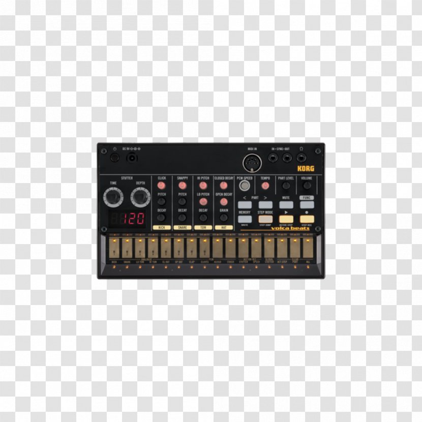 Drum Machine Sound Synthesizers Analog Synthesizer MIDI Korg - Flower - Drums Transparent PNG