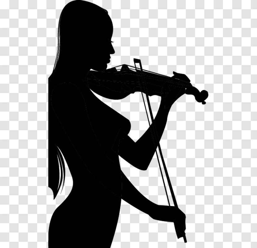 Violin Silhouette Person Drawing Female - Tree Transparent PNG