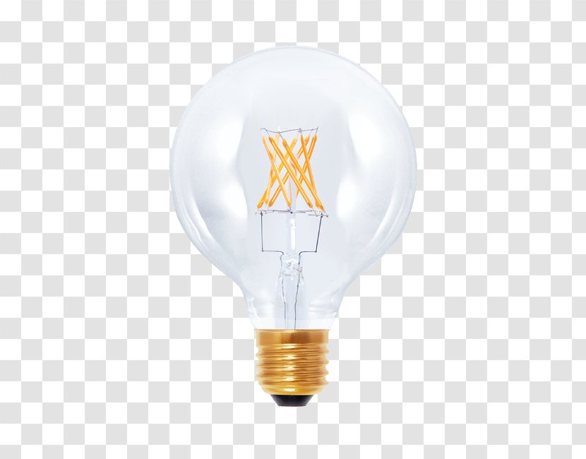 Incandescent Light Bulb Edison Screw LED Filament Light-emitting Diode - Globe Transparent PNG