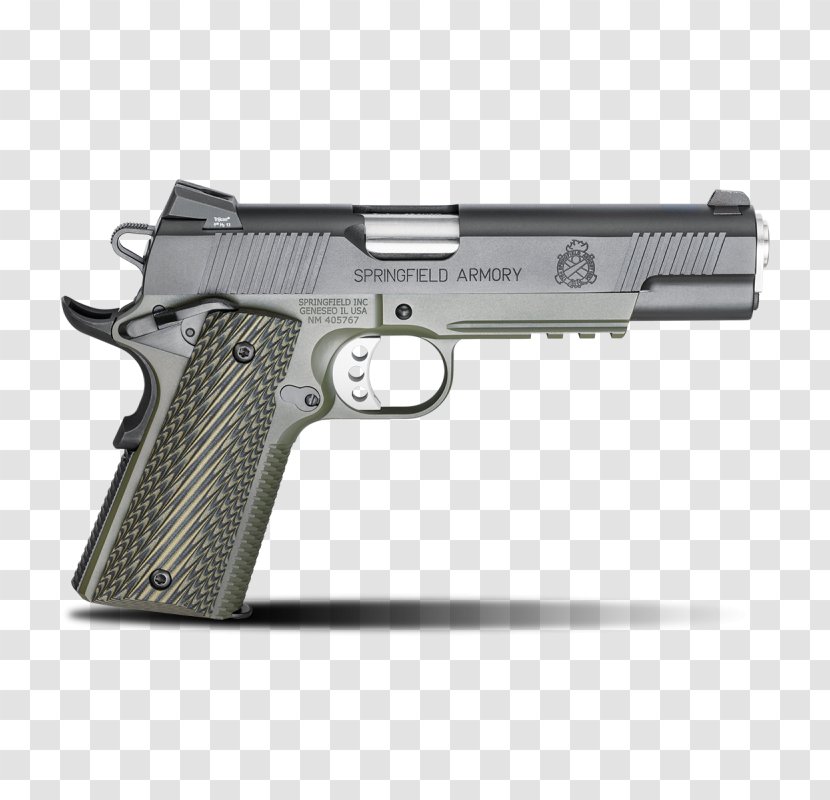 Springfield Armory M1911 Pistol .45 ACP Handgun - Automatic Colt Transparent PNG