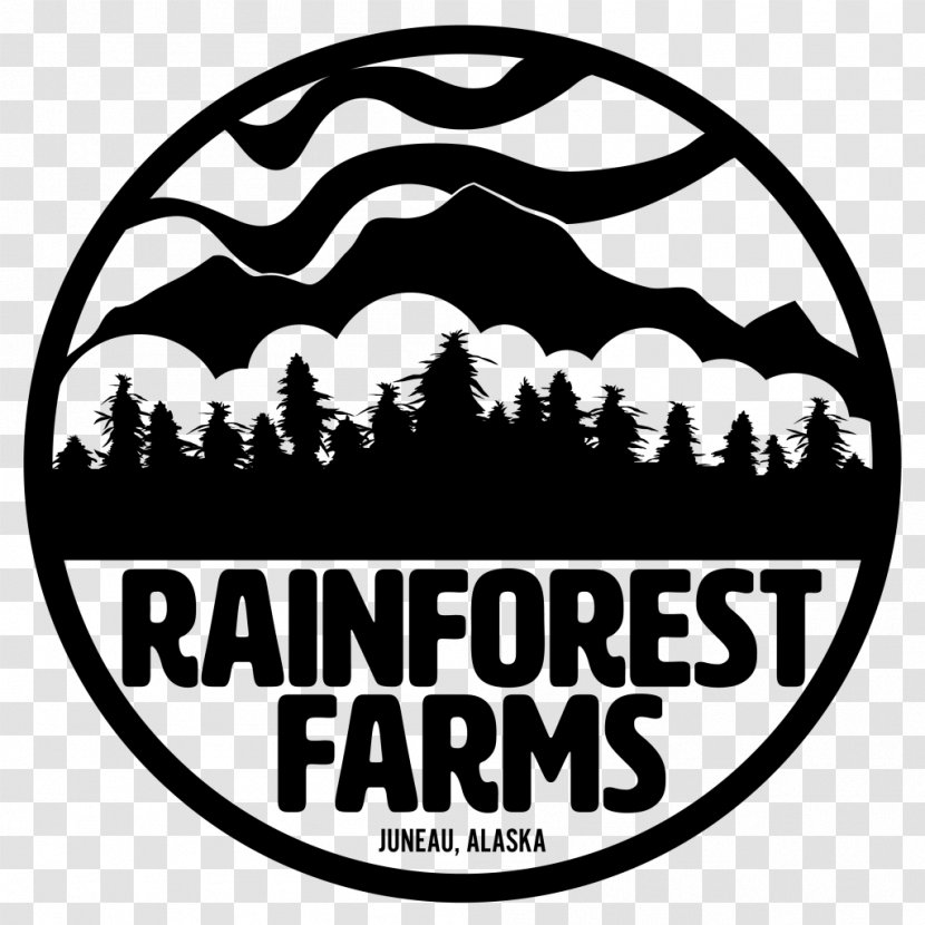 Rainforest Farms Cafe Cannabis Shop Dispensary Medical - Black And White Transparent PNG