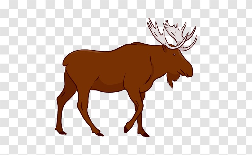 Moose Vector Graphics Illustration Image Deer - Vexel - Elk Transparent PNG