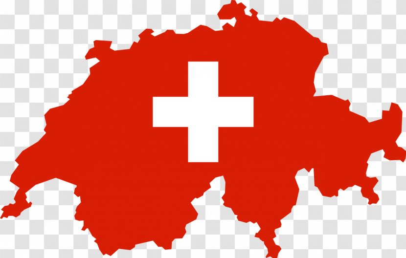 Flag Of Switzerland Map - Europe - Pixel Transparent PNG