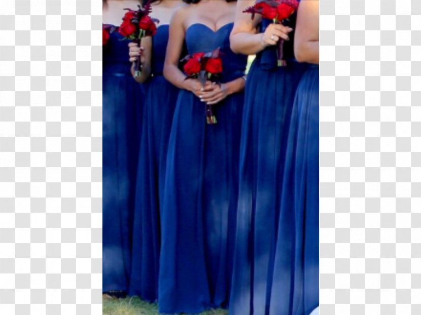 Gown Cobalt Blue Cocktail Dress Satin - Bridal Clothing Transparent PNG