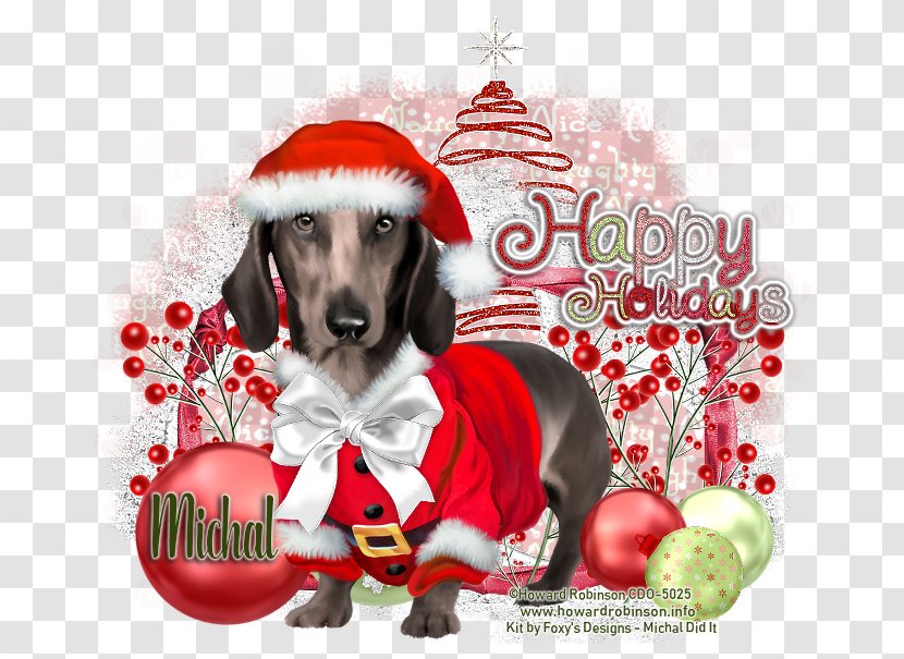 Dog Breed Puppy Christmas Ornament Santa Claus Transparent PNG