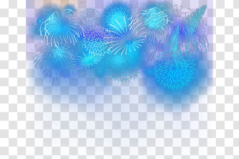 Turquoise Organism Wallpaper - Fireworks Transparent PNG