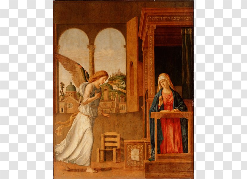 Annunciation Hermitage Museum Madonna Litta Musée Du Louvre Painting - Cima Da Conegliano Transparent PNG