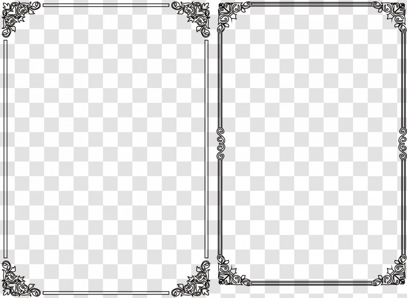 Black Frame Segmentation Line - Pattern - Image Transparent PNG