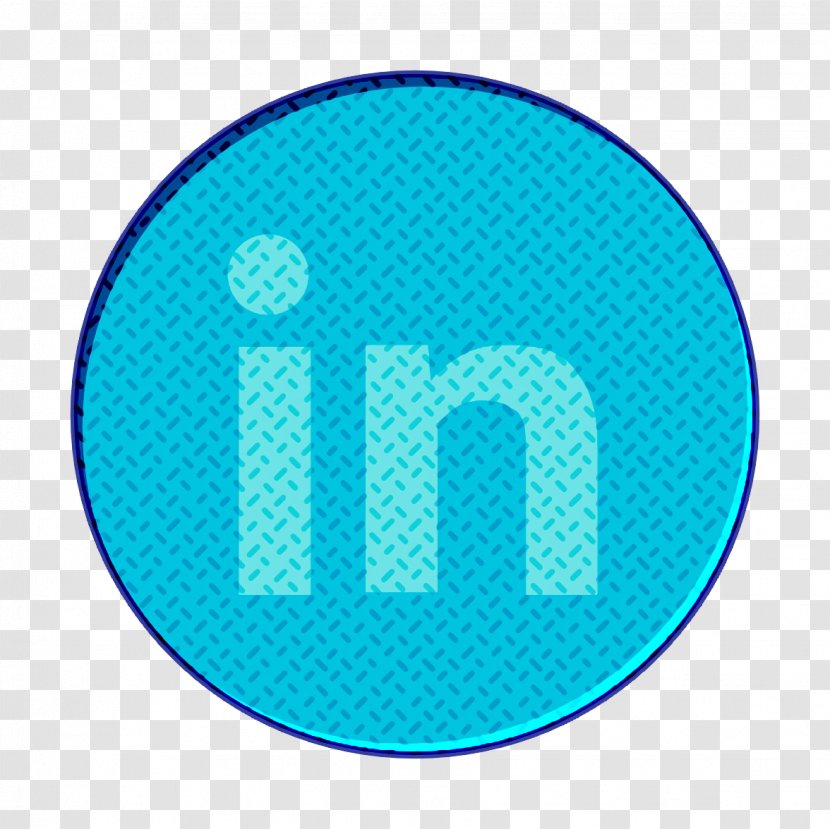 Ico Icon Linkedin Media - Electric Blue - Teal Transparent PNG