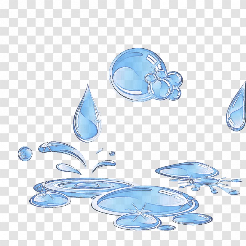 Blue Aqua Water Drop Clip Art - Plant Transparent PNG