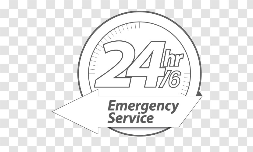 Logo Brand Angle Font - Monochrome - 24 Hour Service Transparent PNG