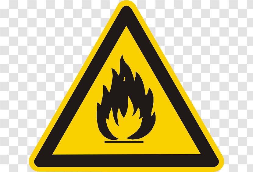 Combustibility And Flammability Warning Sign Symbol Hazard - Signage - Flammable Transparent PNG