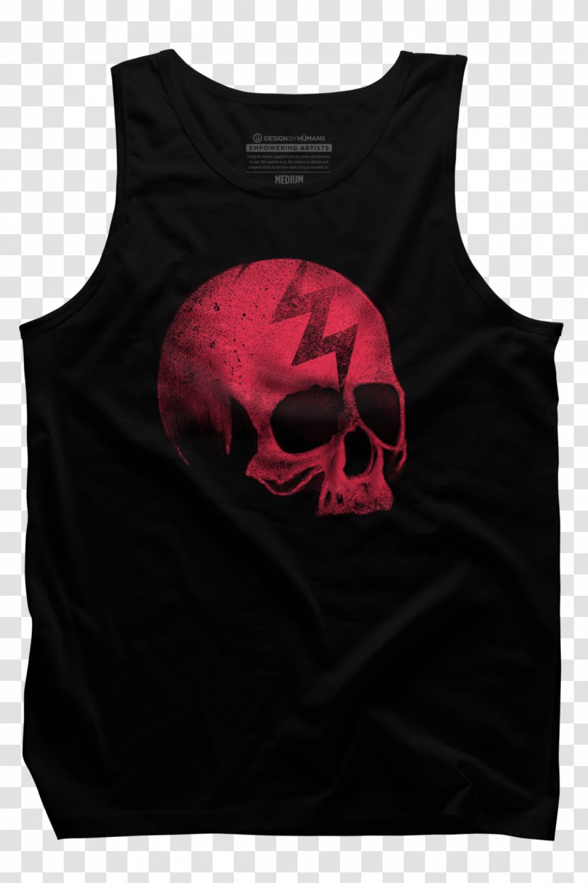 T-shirt Gilets Skull Sleeve Font - Vest Transparent PNG