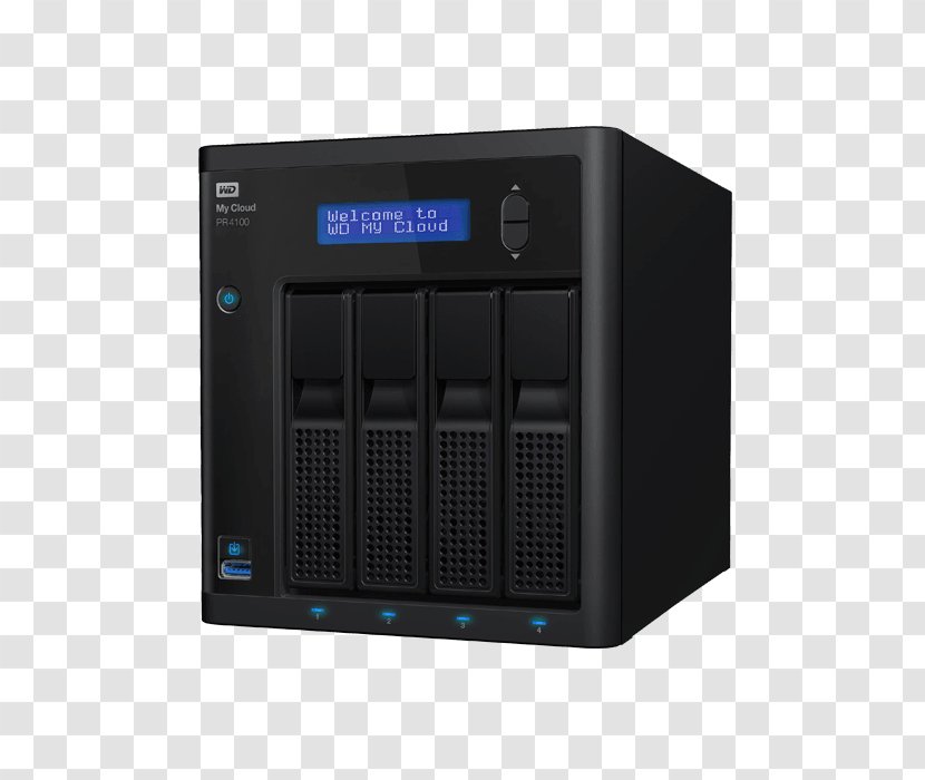 Computer Cases & Housings Network Storage Systems Western Digital WDBNFAWd My Cloud Pr4100 0tb 4-bay Desktop Nas External Hdd Data Transparent PNG