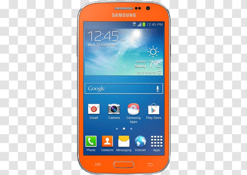 Samsung Galaxy Grand Neo Note 3 Android S Duos - Orange. Transparent PNG