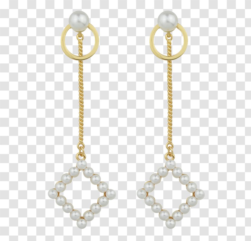 Pearl Earring Geometry Jewellery Chain Body - Circle Transparent PNG