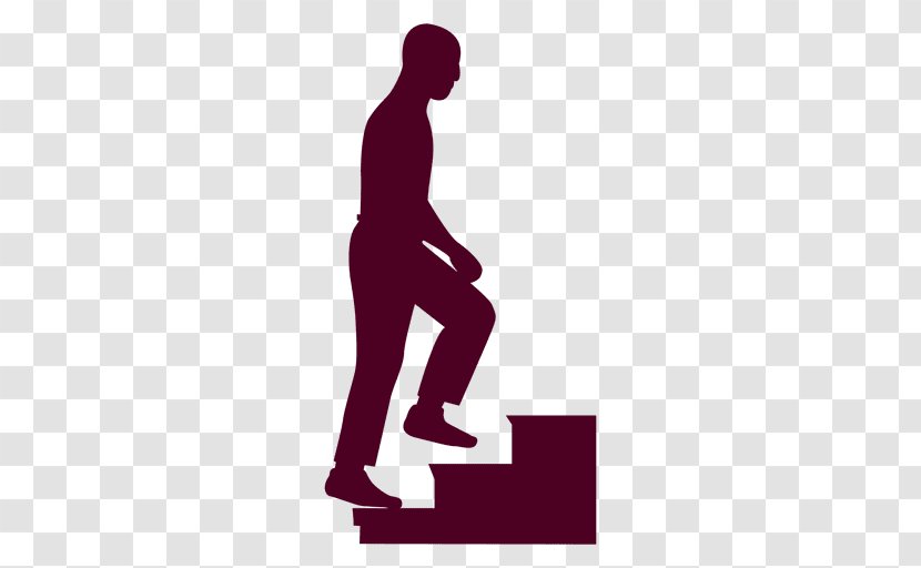Silhouette Stairs Stair Climbing Person - Human Behavior Transparent PNG