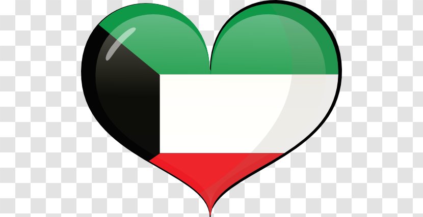 Flag Of Kuwait Heart Love Clip Art Transparent PNG