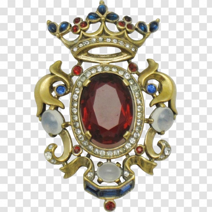Jewellery Gemstone Brooch Clothing Accessories Ruby - Fashion - Crown Jewels Transparent PNG