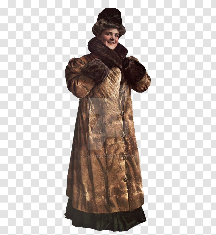 Fur - Robe - Victorian Lady Transparent PNG