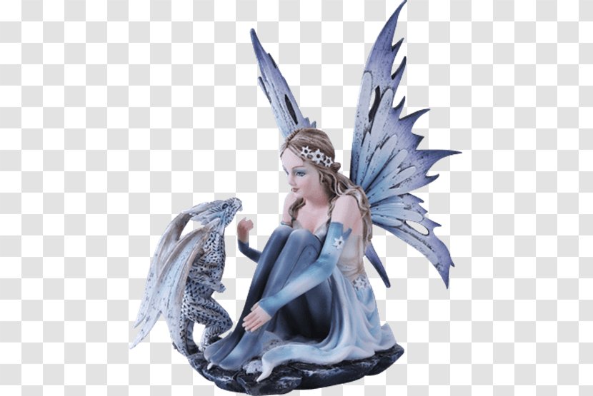 Fairy Winter Snowflake Dragon Figurine - Storm Transparent PNG