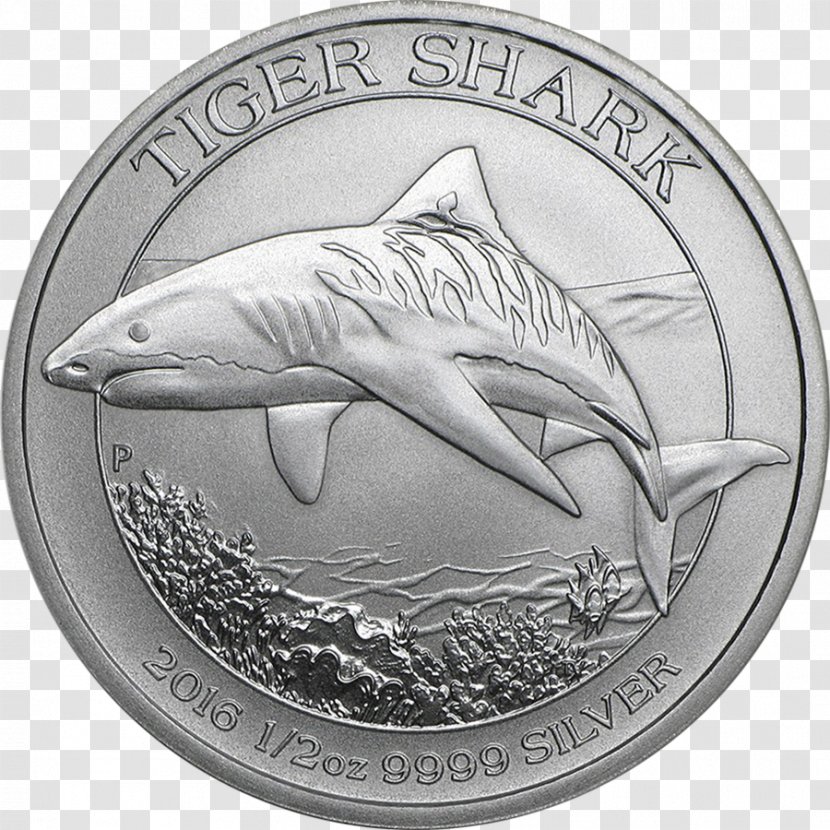 Perth Mint Tiger Shark Coin Silver - Bullion Transparent PNG