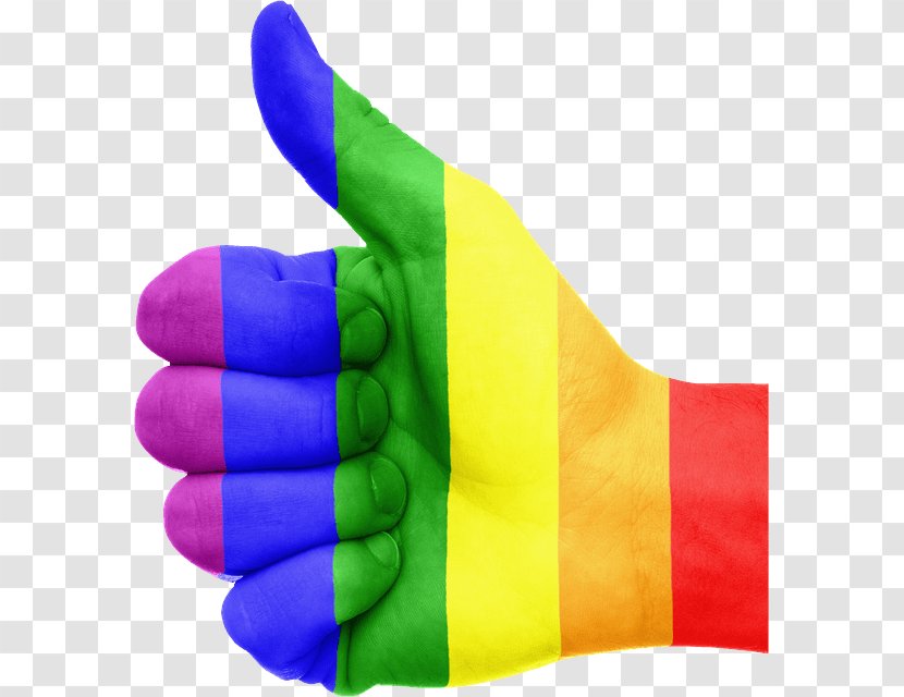 LGBT Community Rainbow Flag Queer Thumb Signal - Heart - Tree Transparent PNG