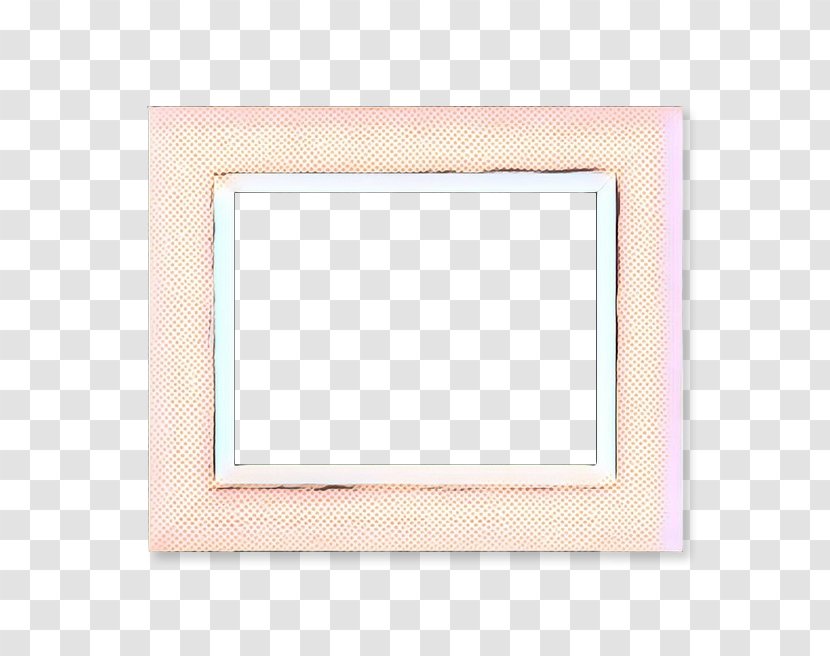 Picture Frame - Retro - Rectangle Beige Transparent PNG