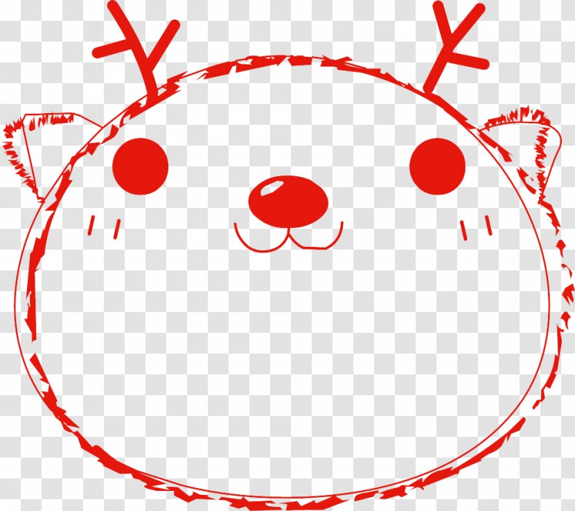 Christmas Cartoon Illustration - Silhouette - Red Bear Transparent PNG